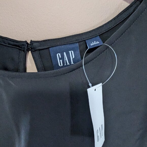 NEW w/tags Satin Black Mini Dress - Picture 2 of 10